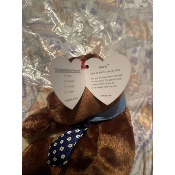 TY HERO Father’s Day Bear Original Beanie Babies Stuffed  Collection - Picture 10 of 10